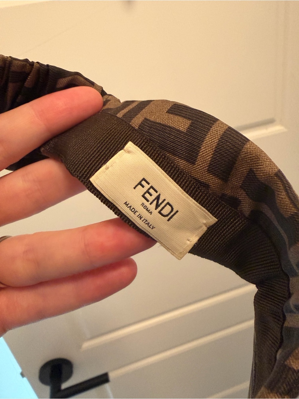 Fendi Brown/Beige FF Logo Visor - Picture 5 of 7